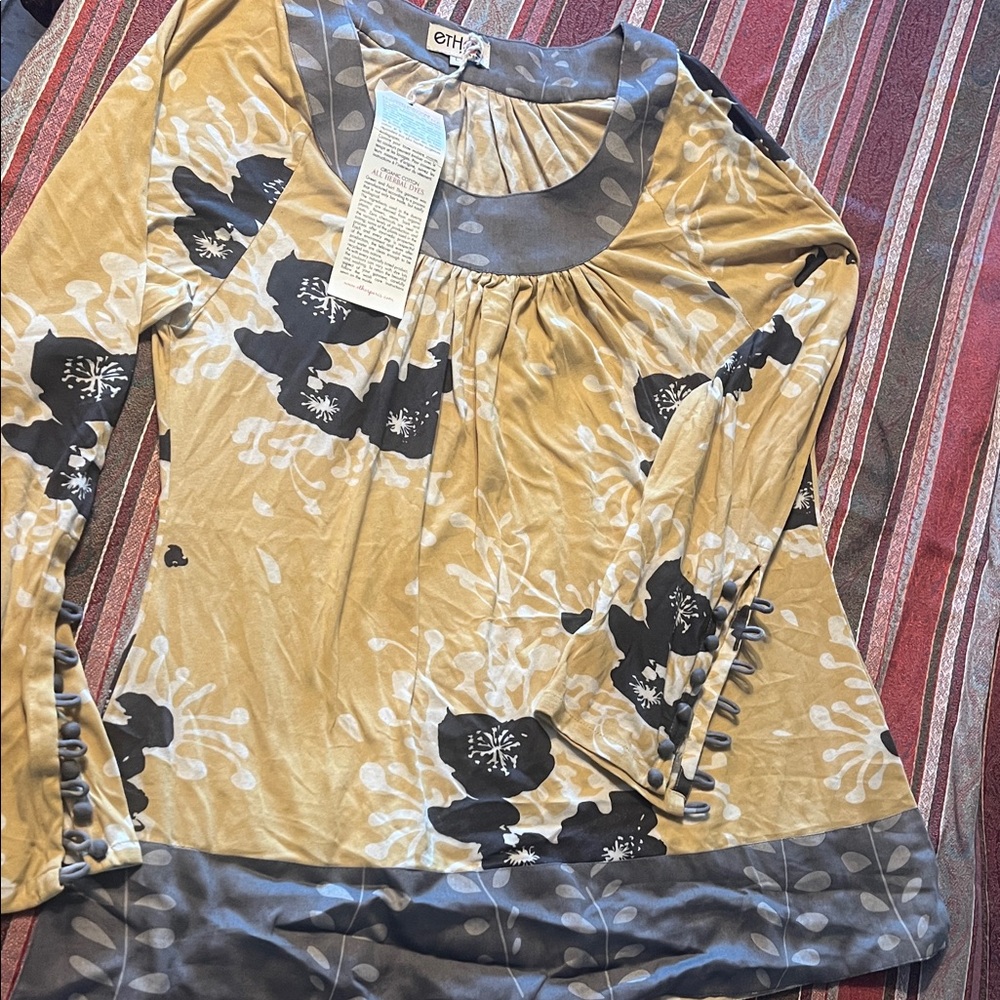 NWT Ethos Organic Cotton Blouse